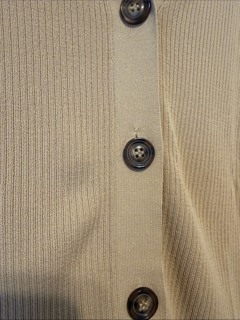 The Drop Women’s Tan Ribbed Button-Front Cardigan - Picture 4 of 6